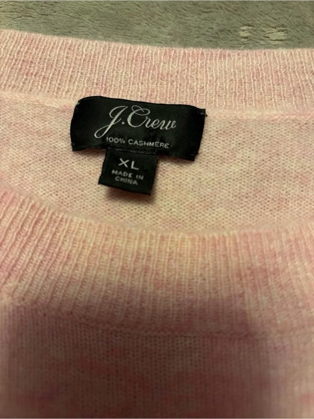 J.Crew Light Pink Crewneck Sweater 100% CASHMERE
